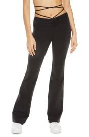 Alo Airbrush High Waist Cinch Flare Leggings in Black  at Nordstrom